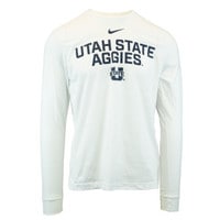 Men's Nike Utah State Aggies U-State Long-Sleeve T-Shirt white